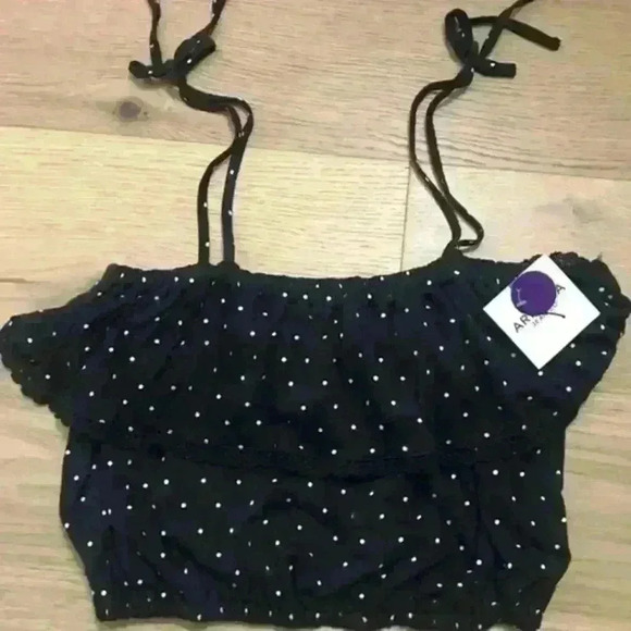 BRAND NEW Arizona Jean Co Polka dot spaghetti strap top - Picture 1 of 8